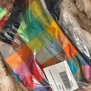 BAGGU Medium Multicolor Checkered Crescent Bag